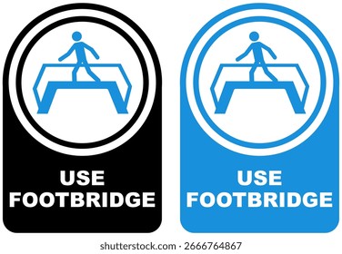 Definir o vetor usar o símbolo do símbolo da ponte de apoio rótulos do desenho do adesivo ilustração