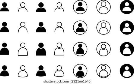 Set of Vector User Marks for Upper Body