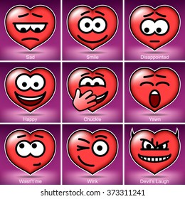 Set Vector Valentine's Day Smiles