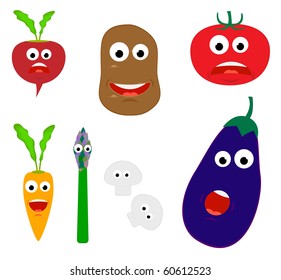Set of vector vegetables