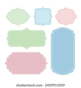 Set of vector vintage frames. Calligraphic design elements.