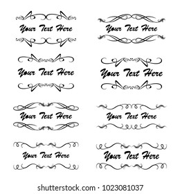 set of vector vintage frames on a white background