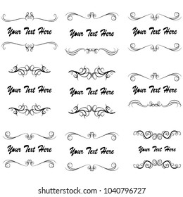 
set of vector vintage frames on a white background