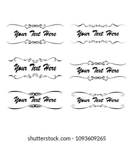 
set of vector vintage frames on a white background