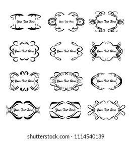 
set of vector vintage frames on a white background
