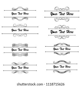 set of vector vintage frames on a white background