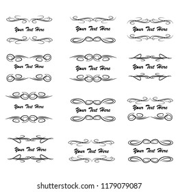 set of vector vintage frames on a white background