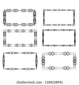 
set of vector vintage frames on a white background