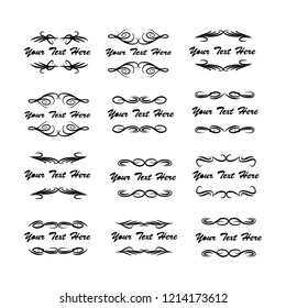 set of vector vintage frames on a white background