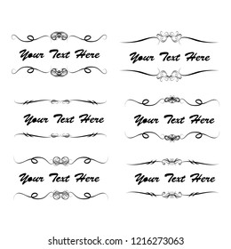 set of vector vintage frames on a white background