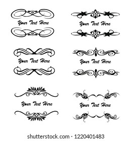 
set of vector vintage frames on a white background