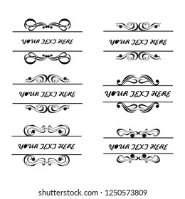 
set of vector vintage frames on a white background