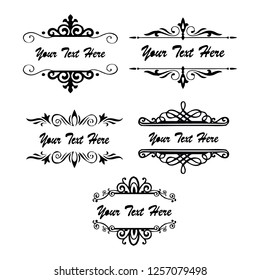 
set of vector vintage frames on a white background