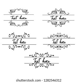 
set of vector vintage frames on a white background