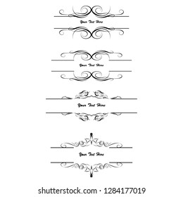 
set of vector vintage frames on a white background