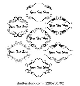 
set of vector vintage frames on a white background
