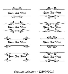 set of vector vintage frames on a white background