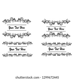 
set of vector vintage frames on a white background