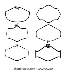 
set of vector vintage frames on a white background