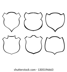 
set of vector vintage frames on a white background