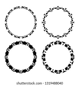set of vector vintage frames on a white background