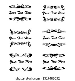 set of vector vintage frames on a white background