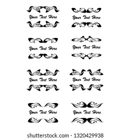 set of vector vintage frames on a white background