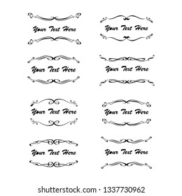 set of vector vintage frames on a white background