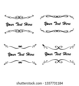 set of vector vintage frames on a white background