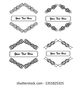 
set of vector vintage frames on a white background