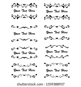 
set of vector vintage frames on a white background