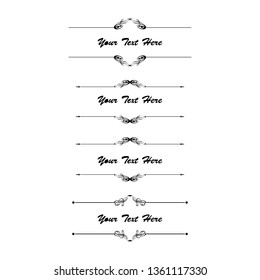 set of vector vintage frames on a white background