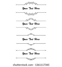 set of vector vintage frames on a white background