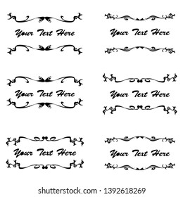 set of vector vintage frames on a white background