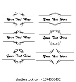 set of vector vintage frames on a white background
