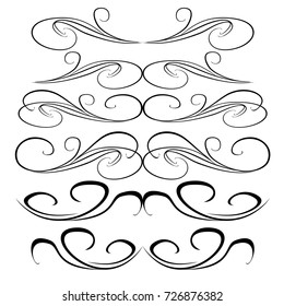 set of vector vintage frames on a white background