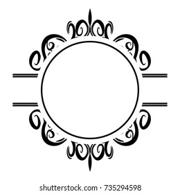 set of vector vintage frames on a white background