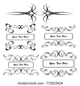 
set of vector vintage frames on a white background