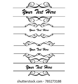 set of vector vintage frames on a white background