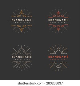 Set of Vector Vintage Labels, Logotypes, Insignias, Badges for Your Business