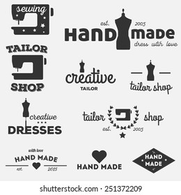 Set of vector vintage logos