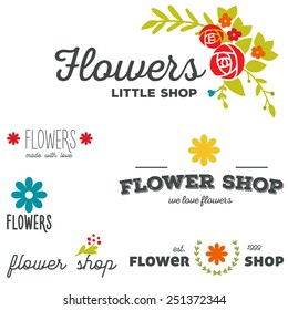 Set of vector vintage logos