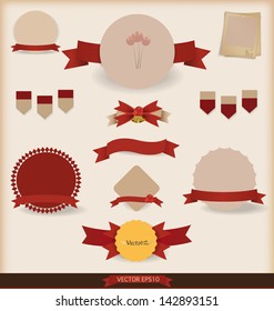 Conjunto de elementos de vetor vintage e design retro. Ilustração vetorial.