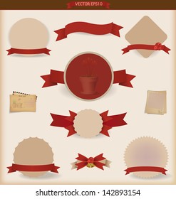 Set of vector vintage and retro design elements. Vector illustration.