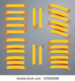 Set of vector vintage style ribbons for business and design