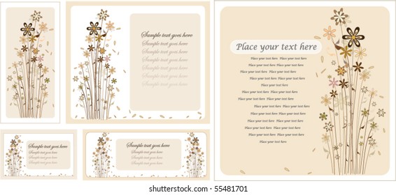 set of vector vintage tags or greeting card