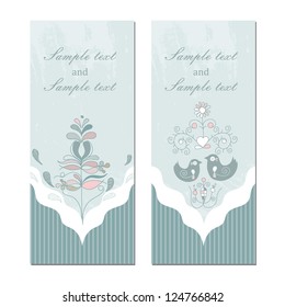 set vector vintage wedding invitation
