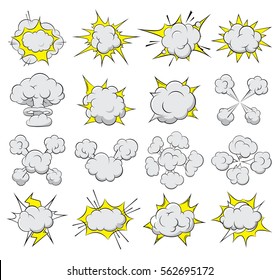 Set vector volumetric comic bubble