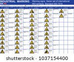 Set of vector warning signs symbols icons. ISO 7010 standard vector warning caution symbols. Vector graphic warning icons symbols signs flammable radiation explosive high voltage hot fire