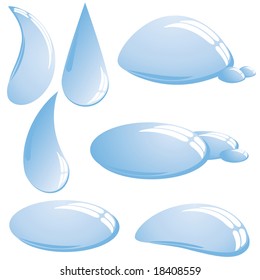set of vector water drops.Elements for your design